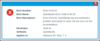 QuickBooks error 6144 82