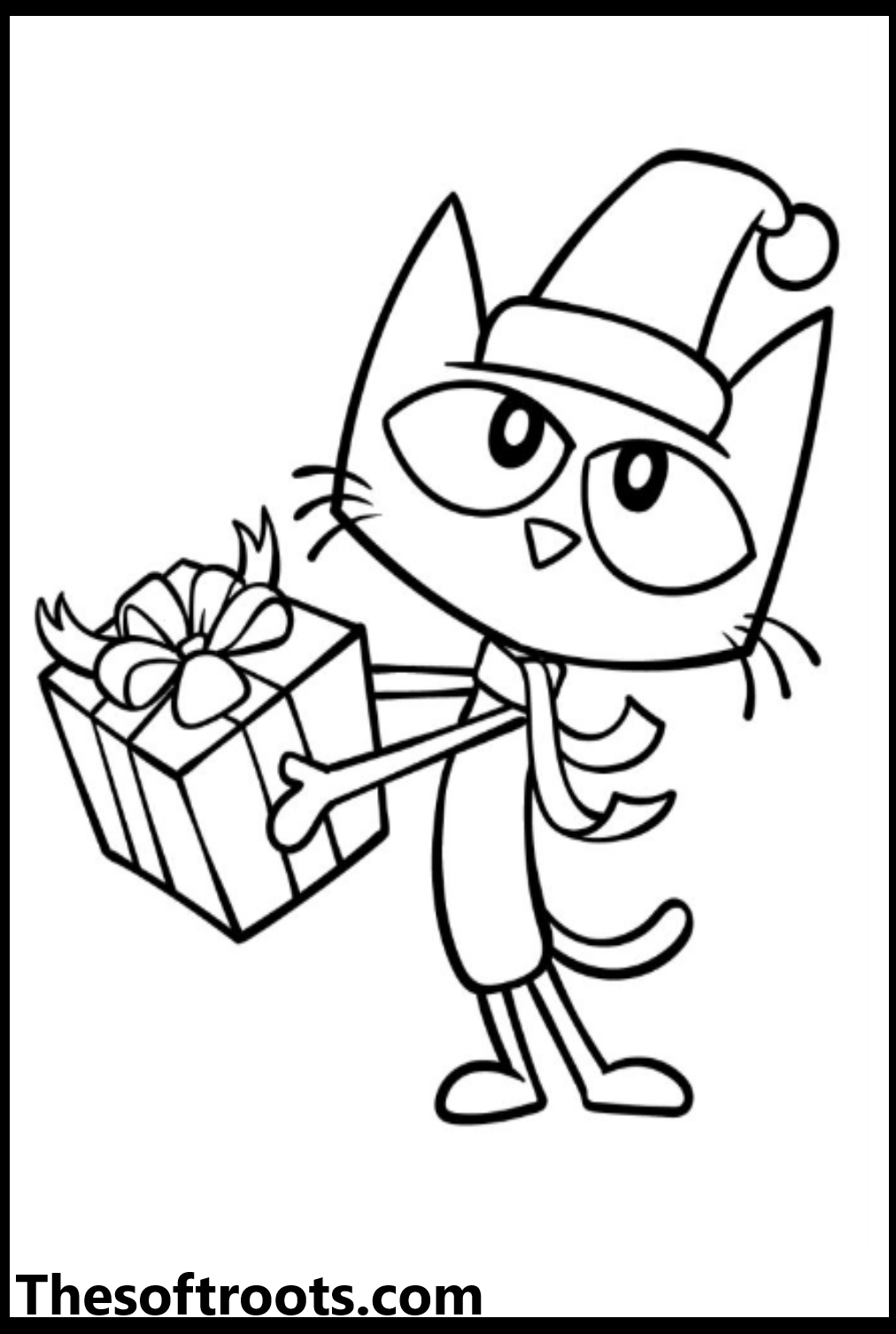 Santa Cats Coloring Pages