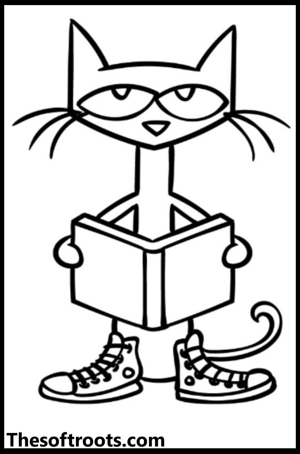 Studying Cats Coloring Pages